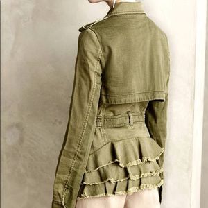 Anthropologie Ruffle Back Anorak